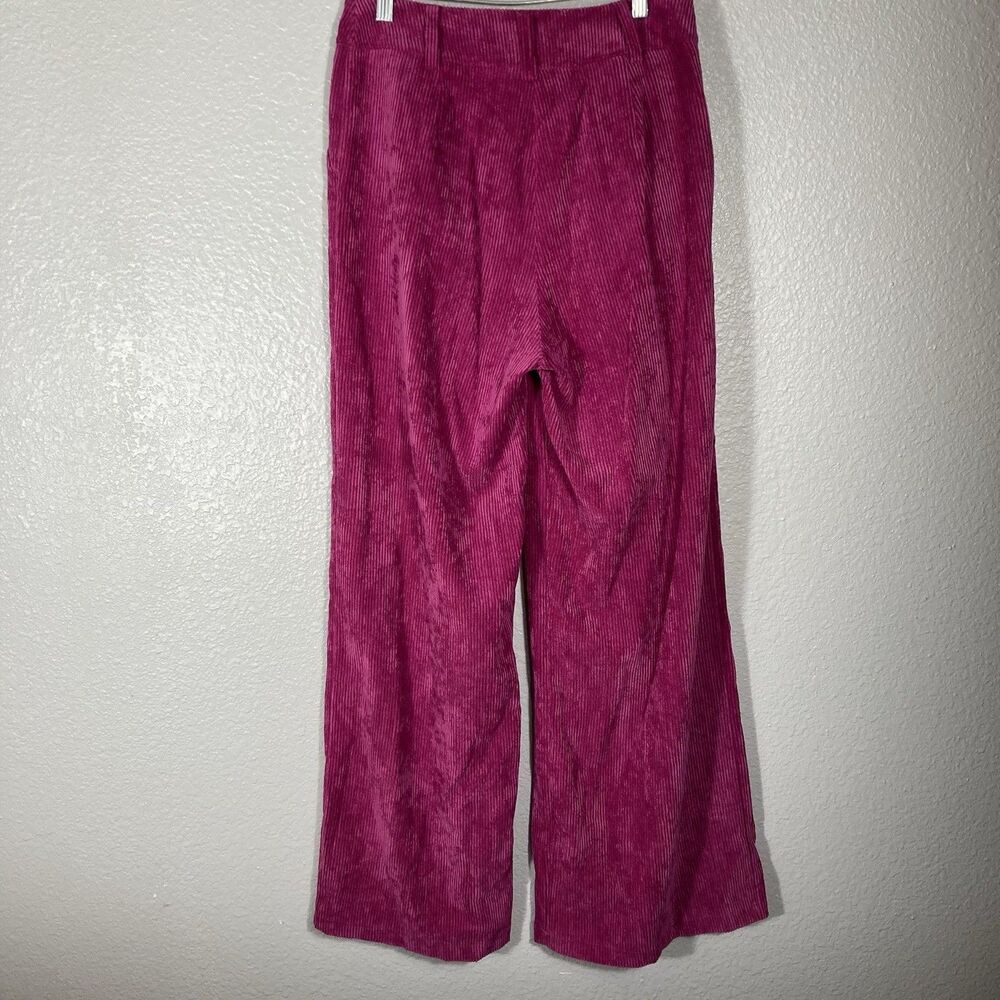 Womens Wide Leg Corduroy Trousers 27x30 Chino Pants Pink Fuchsia Vibrant Artsy - Picture 6 of 11